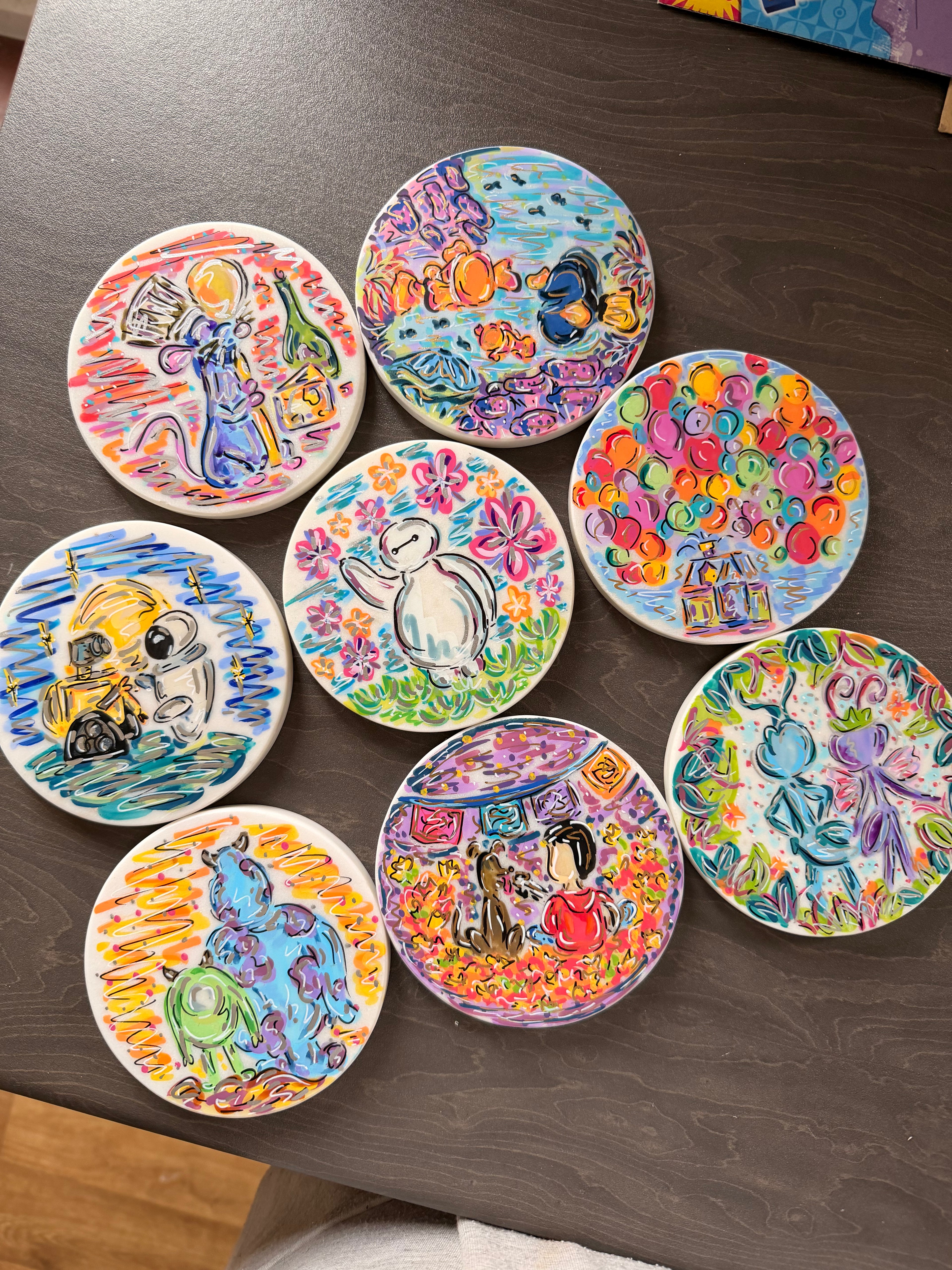 Choose your coaster - Pixar marble coasters