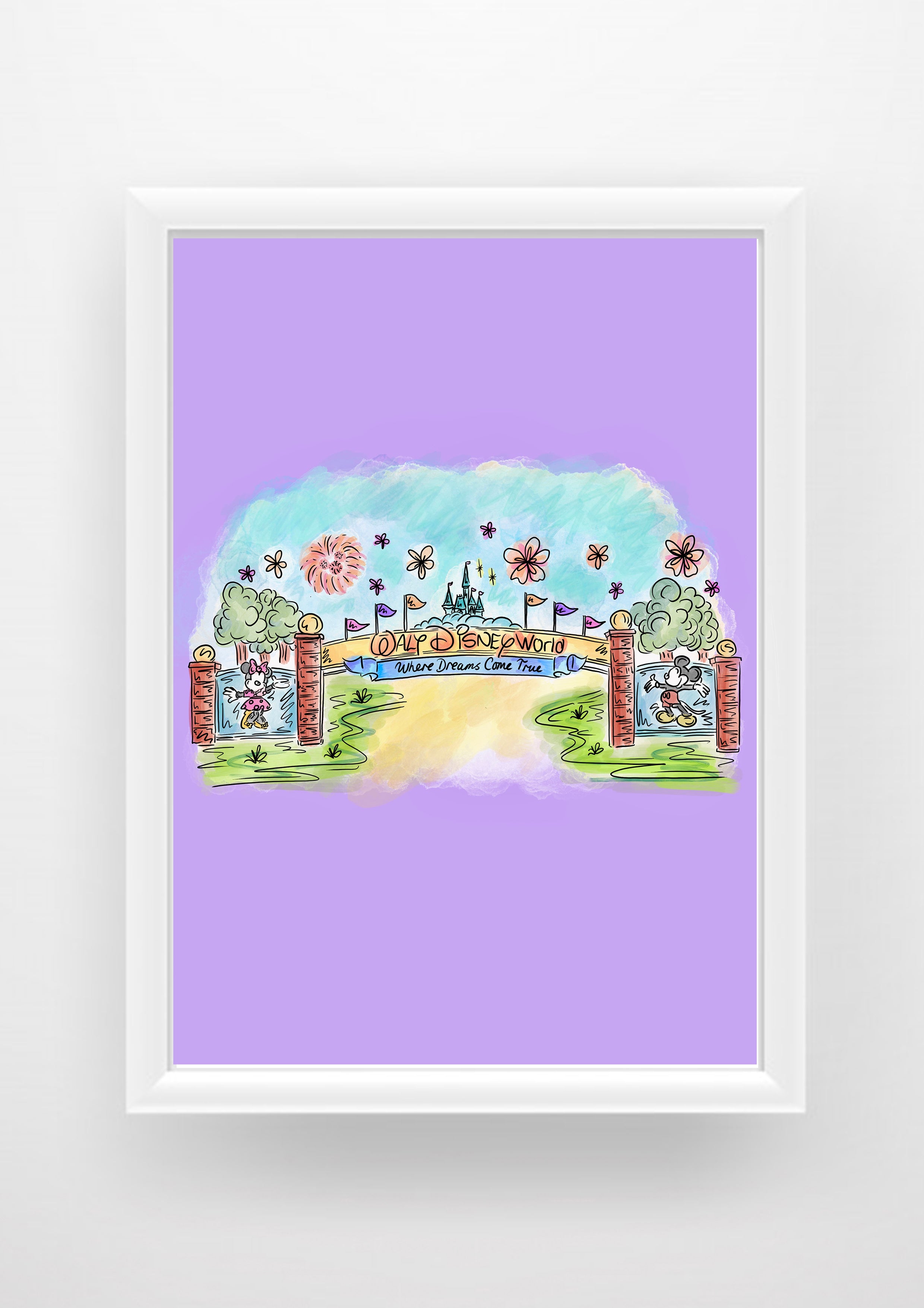 Walt disney world sign Print / Sticker / bookmark