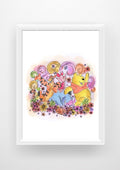Pooh And Friends Print / Sticker / bookmark