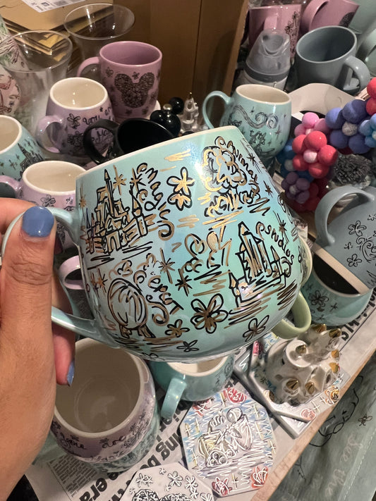 Disney parks blue mug