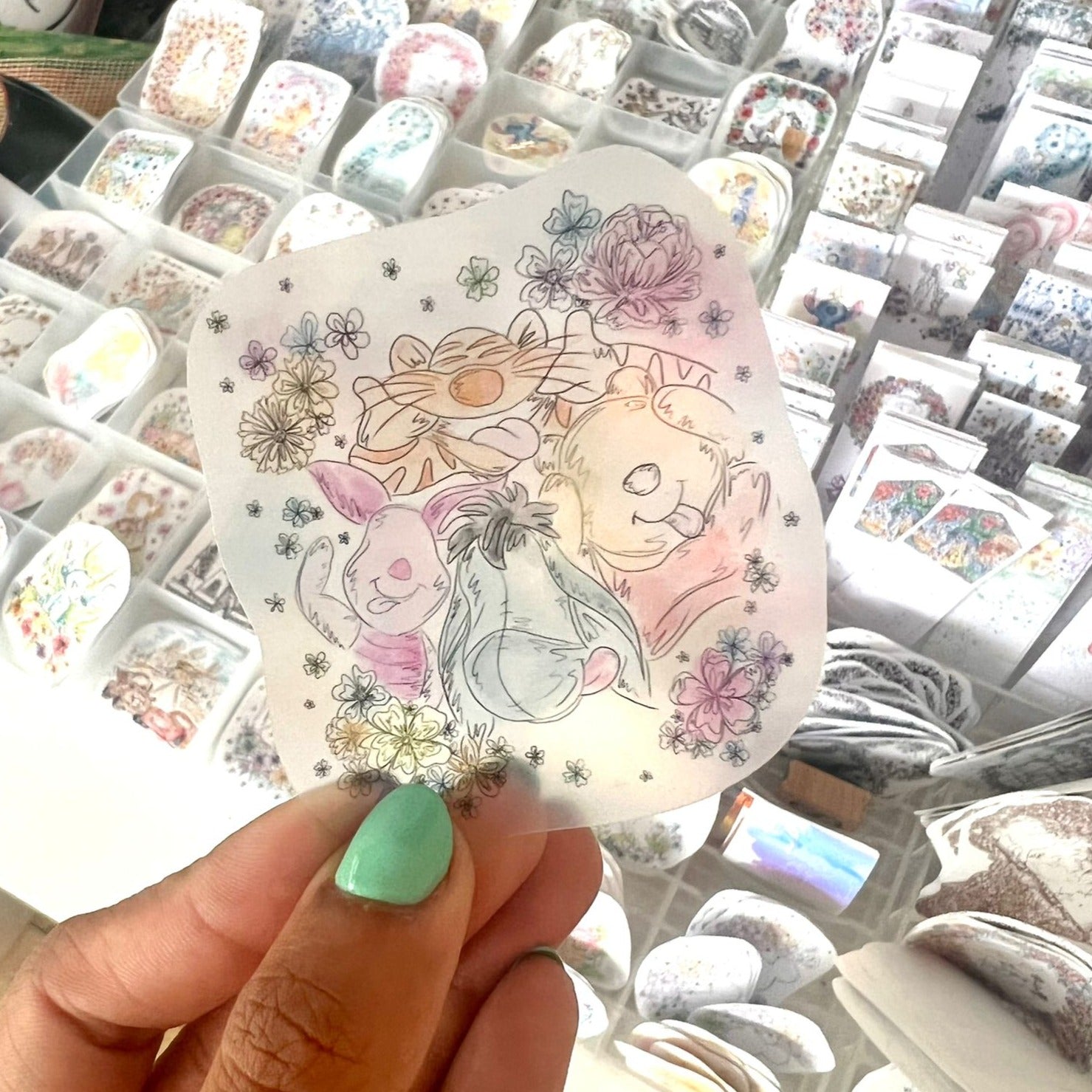 Winnie and Friends Transparent Sticker