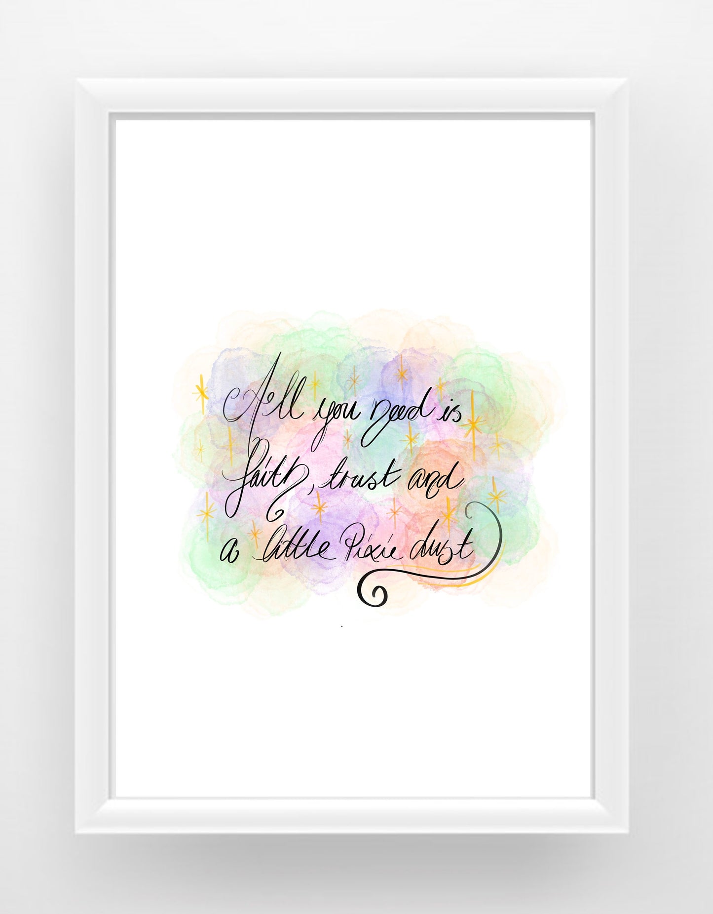 Peter Pan quote faith trust and pixie dust Print / Sticker / bookmark