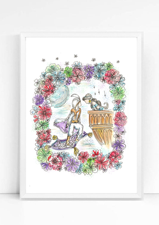Aladdin Jasmine Print / Sticker / bookmark