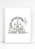 Arendelle Black and White Print / Sticker / bookmark