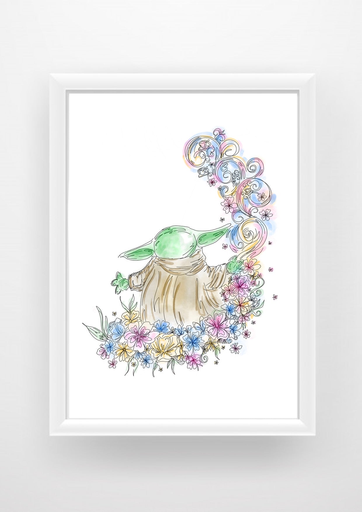 Baby Yoda Print / Sticker / bookmark