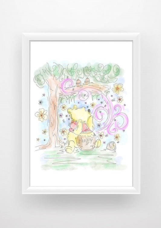 Winnie the Pooh Print / Sticker / bookmark