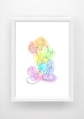 Mickey Sketch colour Print / Sticker / bookmark