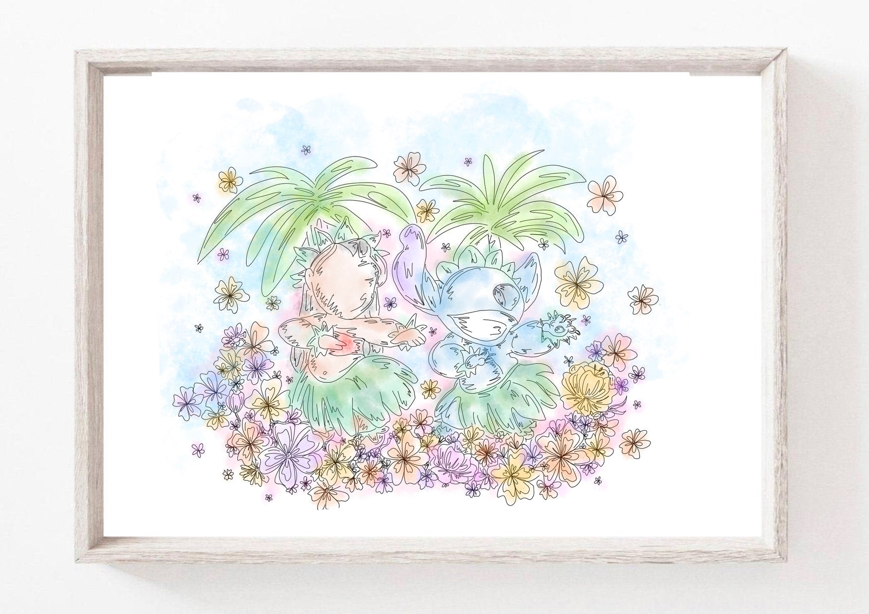 Lilo and Stitch Hula Print / Sticker / bookmark