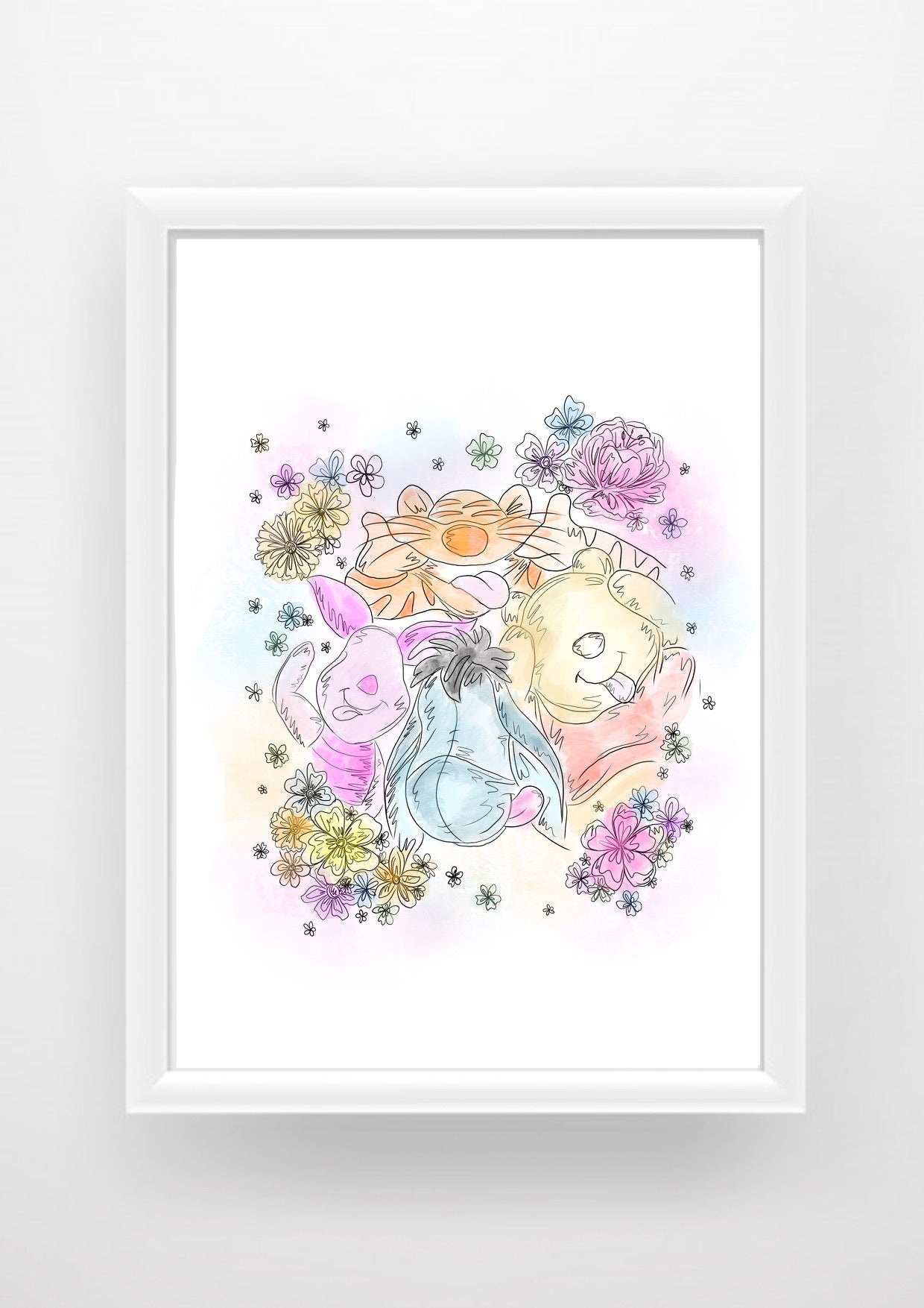 Pooh and Friends silly Print / Sticker / bookmark