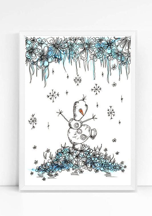 Olaf Frozen Print / Sticker / bookmark