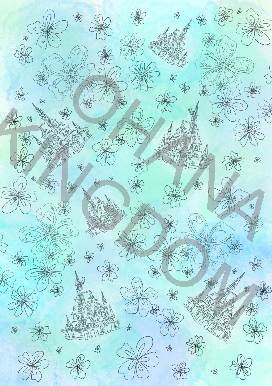 DIGITAL DOWNLOAD - BLUE CASTLE WATERCOLOUR