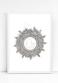 Winnie the pooh Mandala Print / Sticker / bookmark