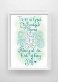Beautiful tomorrow quote Print / Sticker / bookmark