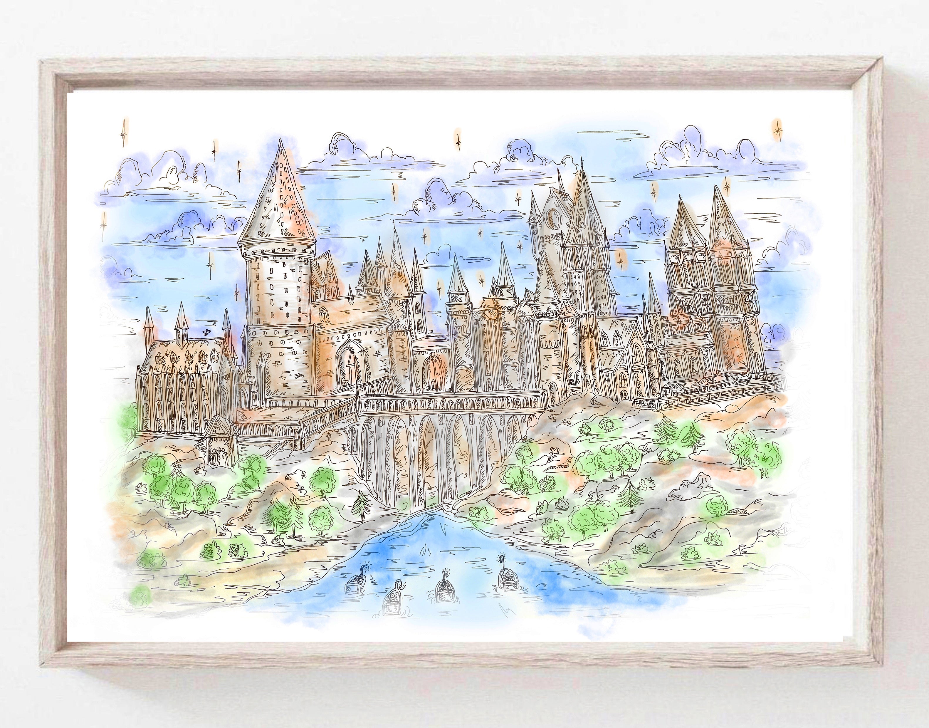Harry Potter Hogwarts Print / Sticker / bookmark