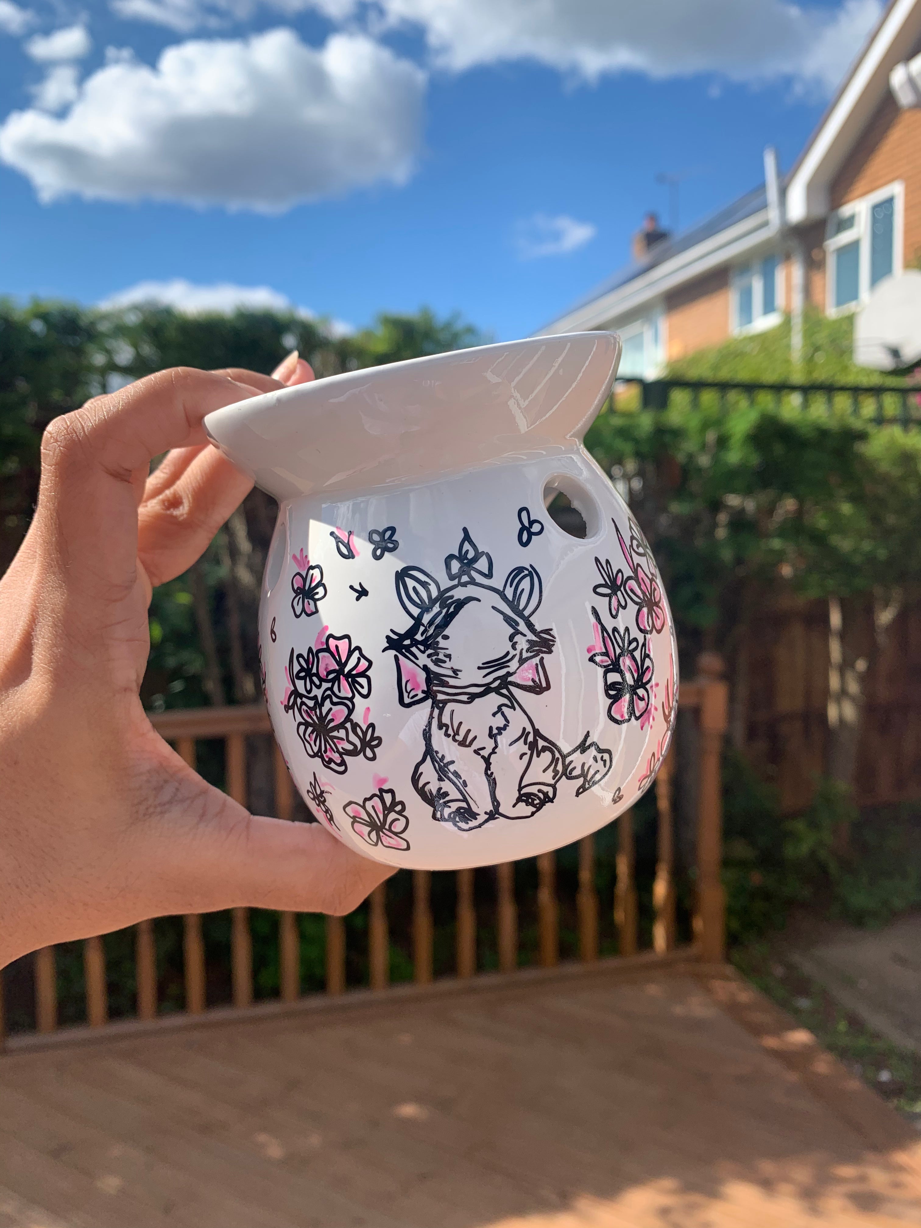 Marie cat Ceramics Wax Oil Burner - HOMEWARE